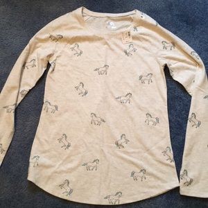 Girls Unicorn Long Sleeve Shirt